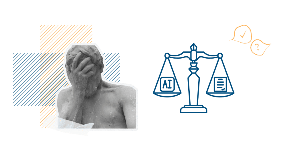 Skizziertes Bild zum Thema KI Governance und wer im Unternehmen Verantwortung trägt.